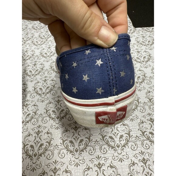 Vans Unisex Athletic Shoes Blue White Stars Low Top Lace Up Sneakers M 8 W‎ 9.5 - Picture 10 of 10